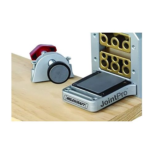  Milescraft 1311 Joint Pro Professional, Self-Clamping All Steel Doweling Jig - Quality - Includes 4 Guide Bushings for 1/4 in., 5/16 in. and 3/8 in. Dowels,Silver