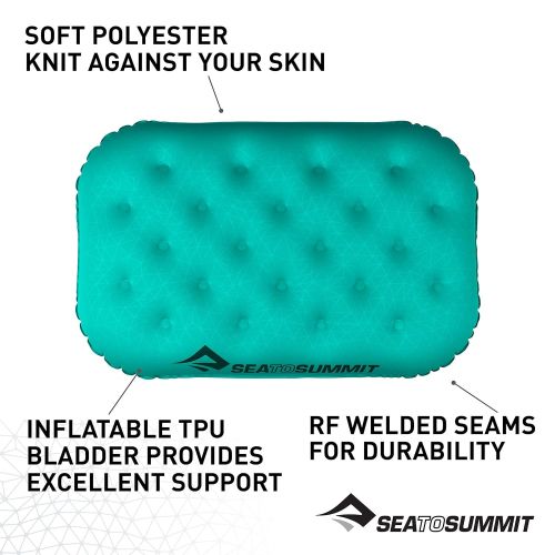  Milestone Sea to Summit Aeros Ultralight Pillow Deluxe, Sea Foam, Deluxe