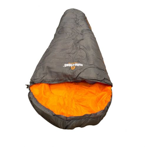  Milestone Camping Mummy Sleeping Bag - Dark Grey (Orange)