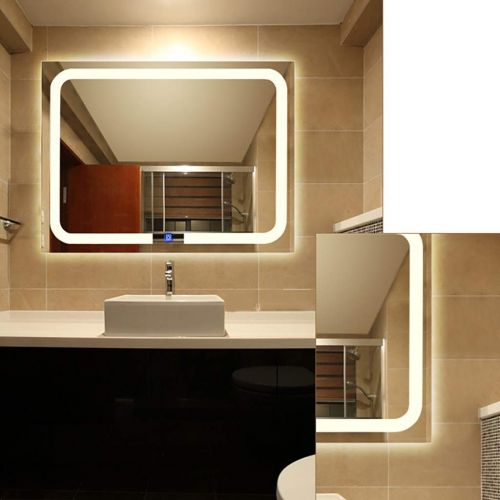  Milisome World Makeup Mirror Wall Mounted Lighted Vanity Mirror, LED Lighted Mirror Beautiful Vanity Mirror with Lights Makeup Mirror is Excellent for Makeup Backlit Mirror for Bathroom