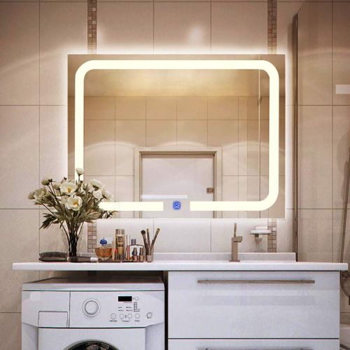  Milisome World Makeup Mirror Wall Mounted Lighted Vanity Mirror, LED Lighted Mirror Beautiful Vanity Mirror with Lights Makeup Mirror is Excellent for Makeup Backlit Mirror for Bathroom