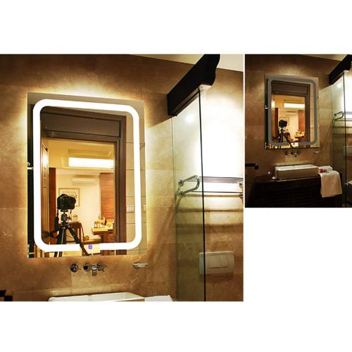  Milisome World Makeup Mirror Wall Mounted Lighted Vanity Mirror, LED Lighted Mirror Beautiful Vanity Mirror with Lights Makeup Mirror is Excellent for Makeup Backlit Mirror for Bathroom