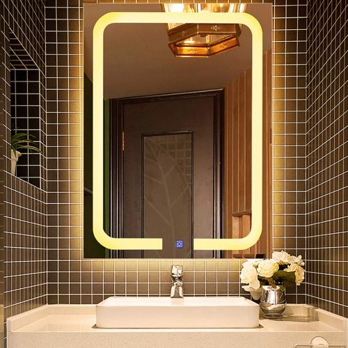  Milisome World Makeup Mirror Wall Mounted Lighted Vanity Mirror, LED Lighted Mirror Beautiful Vanity Mirror with Lights Makeup Mirror is Excellent for Makeup Backlit Mirror for Bathroom