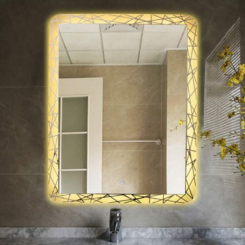  Milisome World Makeup Mirror LED Lighted Bathroom Wall Mounted Mirror Dimmable Memory Touch Button Make up Mirror Wall Bar Mirror Bathroom Silvered Anti-Fog Mirror Vertical Bathroom Vanity Lighted