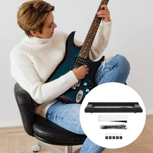  Milisten Metal Guitar Pedal Board with Self Adhesive Hook Loop Tapes Included Electric Electric Guitar Effector Fixing Bracket
