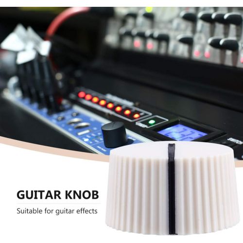  [아마존베스트]MILISTEN 6pcs Plastic Dome Knob Guitar Volume Control Guitar Buttons Volume Control Replacement Parts for Guitar Beige