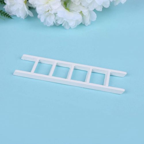  Milisten 1:12 Miniature Ladder Mini Wood Doll House Ladder Furniture Staircase Model DIY Dollhouse Furniture for Doll House Accessories