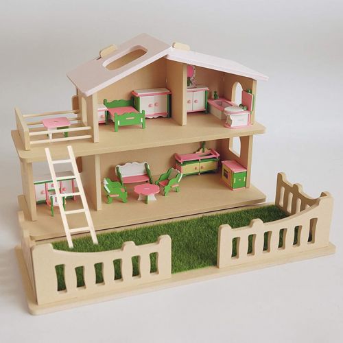  Milisten 1:12 Miniature Ladder Mini Wood Doll House Ladder Furniture Staircase Model DIY Dollhouse Furniture for Doll House Accessories