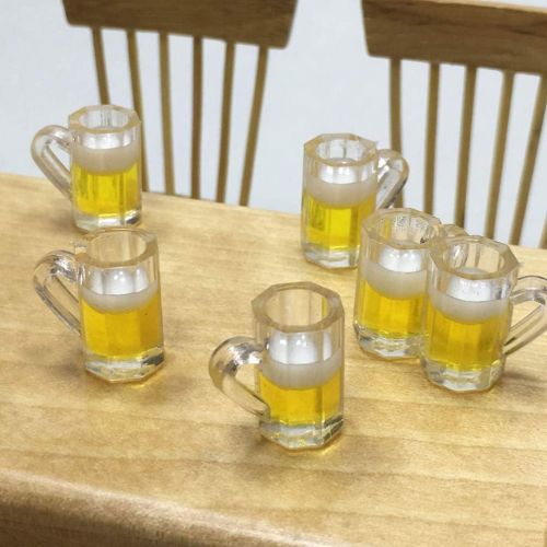  Milisten 20pcs Dollhouse Beer Cup Mug Models Drinking Cup Miniatures for Kids Decoration