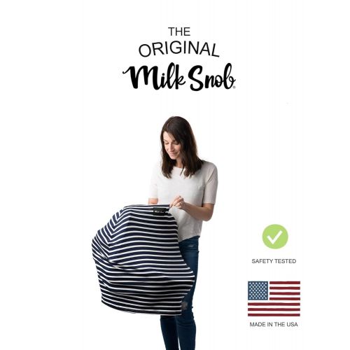  AS SEEN ON Shark Tank The Original Milk Snob Infant Car Seat Cover and Nursing Cover Multi-Use 360° Coverage Breathable StretchyMarine