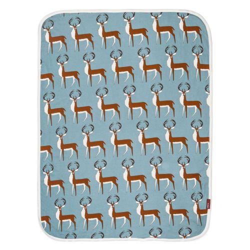  MilkBarn Milkbarn Organic Cotton Stroller Blanket - Blue Buck