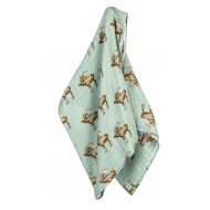 Milkbarn MilkBarn Bamboo and Cotton Swaddle Bow Tie Moose