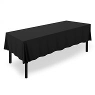 Mill & Thread - 20 Premium 60 x 126 Tablecloths for Wedding/Banquet/Restaurant - Rectangular Polyester Fabric Table Cloths - Black