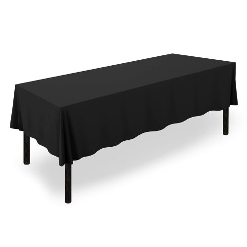  Mill & Thread - 20 Premium 60 x 126 Tablecloths for Wedding/Banquet/Restaurant - Rectangular Polyester Fabric Table Cloths - Black