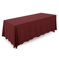 Mill & Thread - 90 x 132 Premium Tablecloth for Wedding/Banquet/Restaurant - Rectangular Polyester Fabric Table Cloth - Burgundy