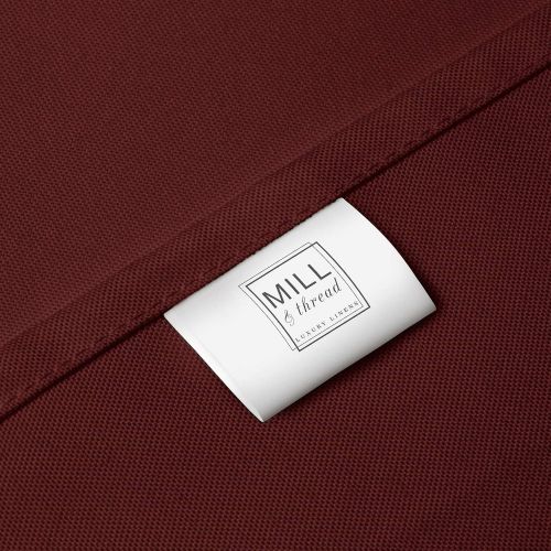  Mill & Thread - 90 x 132 Premium Tablecloth for Wedding/Banquet/Restaurant - Rectangular Polyester Fabric Table Cloth - Burgundy