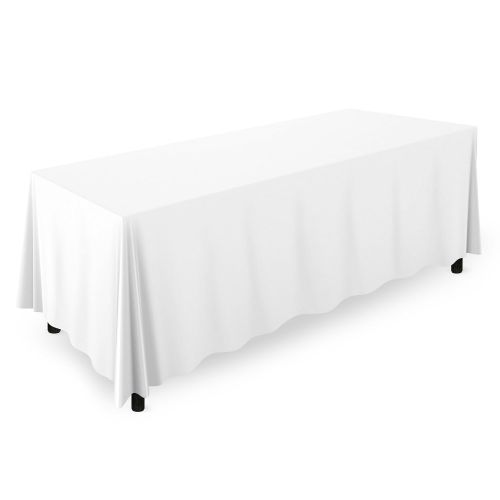  Mill & Thread - 20 Premium 90 x 132 Tablecloths for Wedding/Banquet/Restaurant - Rectangular Polyester Fabric Table Cloths - White