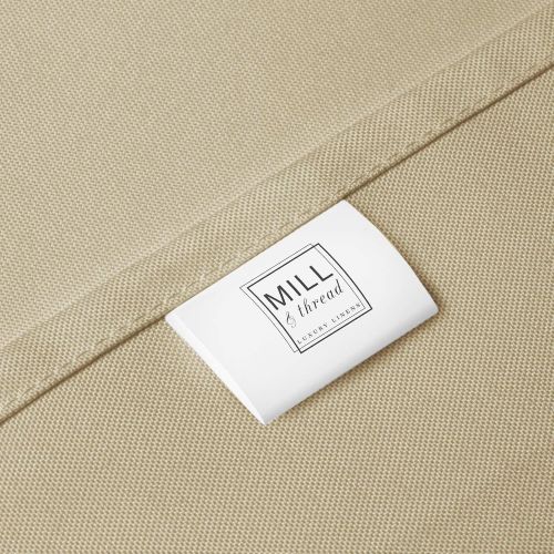  Mill & Thread - 90 x 132 Premium Tablecloth for Wedding/Banquet/Restaurant - Rectangular Polyester Fabric Table Cloth - Beige