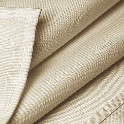  Mill & Thread - 90 x 132 Premium Tablecloth for Wedding/Banquet/Restaurant - Rectangular Polyester Fabric Table Cloth - Beige