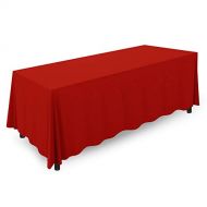 Mill & Thread - 90 x 132 Premium Tablecloth for Wedding/Banquet/Restaurant - Rectangular Polyester Fabric Table Cloth - Red