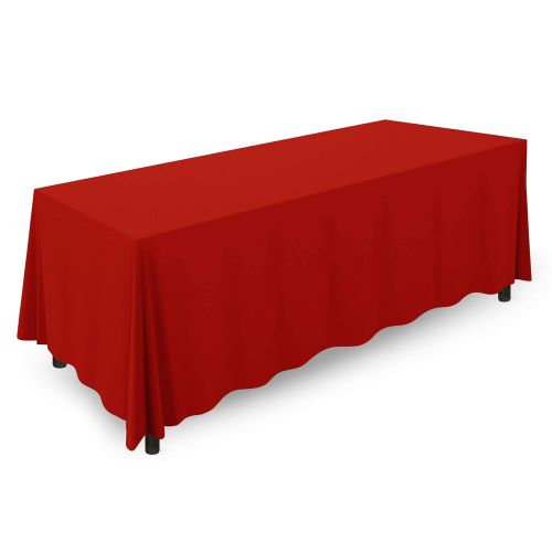  Mill & Thread - 90 x 132 Premium Tablecloth for Wedding/Banquet/Restaurant - Rectangular Polyester Fabric Table Cloth - Red