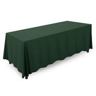 Mill & Thread - 90 x 132 Premium Tablecloth for Wedding/Banquet/Restaurant - Rectangular Polyester Fabric Table Cloth - Hunter Green