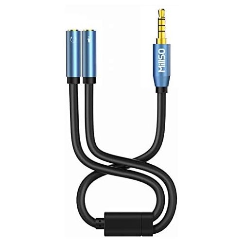  [아마존베스트]MillSO 3.5 mm Headset Microphone Adaptor. 30 cm