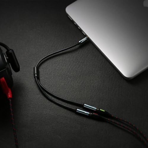  [아마존베스트]MillSO 3.5 mm Headset Microphone Adaptor. 30 cm