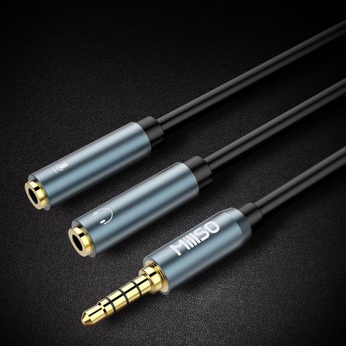  [아마존베스트]MillSO 3.5 mm Headset Microphone Adaptor. 30 cm