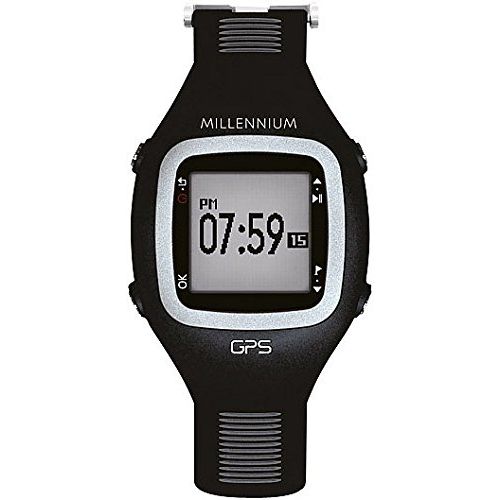  Millennium GPS-Sportuhr mit Soft-Brustgurt und Herzfrequenzmessung (schwarz/grau)