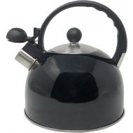 Whistling Stovetop Tea Kettle- Stainless Steel Tea Kettle- Tea Pot Serves up to 10.5 Cups- with Cool Grip Ergonomic Handle- Rust Resistant 2.5 Liter Stovetop Kettle- by Millennium