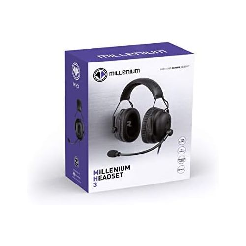  [아마존베스트]Millennium Millenium MH3 Gaming Headset for PS4, PS5, Xbox One, PC, Switch - Connector: USB or 3.5mm Jack, Headphones with Microphone for Gamer, 7.1 Surround Sound, Long & Shatterproof Cable