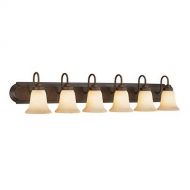 Millennium 4086-RBZ Six Light Vanity with Bronze Finish