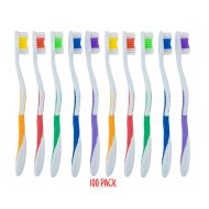 Millennium Trading 100 Pack Toothbrushes Individually Wrapped Standard Medium Bristle, for Travel, Hotel,...