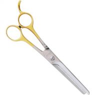 Miller Steel Small Pet Forge 46-Tooth Thinning Pet Shears with Finger Rest, 7-1/2-Inch