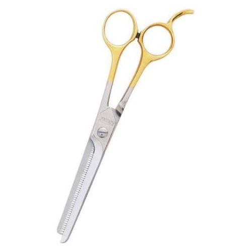  Miller Steel Small Pet Forge 46-Tooth Thinning Pet Shears with Finger Rest, 7-1/2-Inch