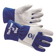 Miller Electric Welding Gloves, M, Wing, 10In, BlueWhite, PR