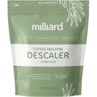 Milliard Descaler Powder, 1 lb (9 Uses), Cleans and Descales All Coffee Machines, Eliminates Hard Water, Improves Taste and Preserves Machine