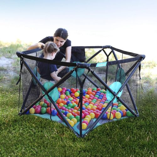  Milliard Playpen Portable Playard with Cushioning for Safety, for Travel, Indoor and Outdoor Play Yard Pen 48” x 27.5”