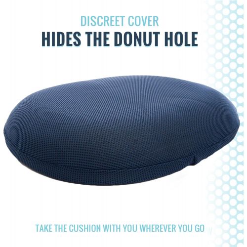  Milliard Foam Donut Pillow Orthopedic Ring Cushion with Removable Cover, Large, 20x15 in. for Hemorrhoid, Coccyx, Sciatic Nerve, Pregnancy and Tailbone Pain, Firm