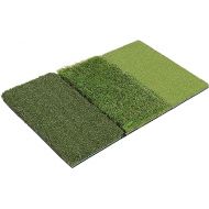 Milliard Golf 3-in-1 Turf Grass Mat Foldable Includes Tight Lie, Rough and Fairway for Driving, Chipping, and Putting Golf Practice and Training - 25x16 inches.