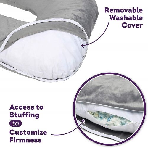  [아마존베스트]Milliard Memory Foam U Shaped Full Body Pregnancy Pillow Comfort for Sleeping,Elevating Legs, Supporting Back and Belly, Side, Front and Stomach with Breathable, Relaxing Support,