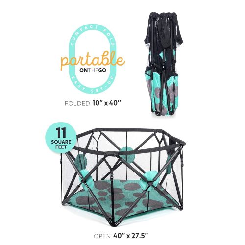  [아마존베스트]Milliard Playpen Portable Playard with Cushioning for Safety, for Travel, Indoor and Outdoor Play...