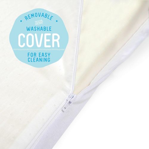  Milliard 2-Inch Ventilated Memory Foam Crib/Toddler Bed Mattress Topper with Removable Waterproof 65-Percent Cotton Non-Slip Cover - 52 x 27 x 2