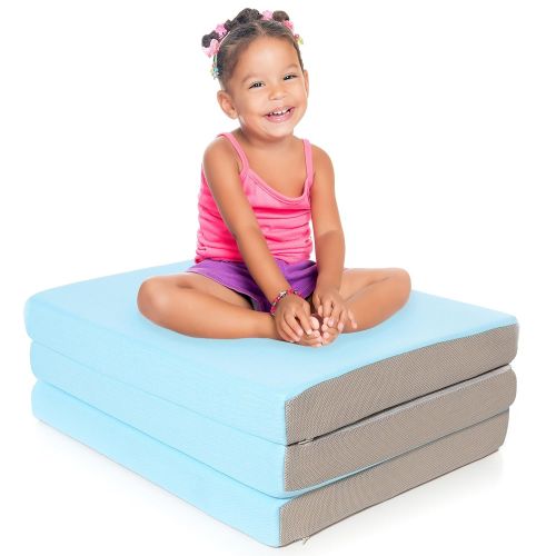  Milliard Toddler Nap Mat | Tri Folding Mattress + Soft Removable Cover | 24 x 57 x 3