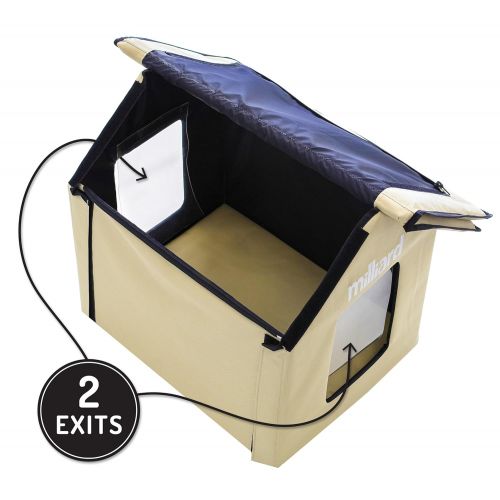  Milliard Portable Outdoor Pet House for Cat, Kitty or Puppy; Perfect Bed Cave or Shelter, 22 x 18 x 17 in