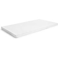 Milliard 2-Inch Ventilated Memory Foam Crib and Toddler Bed Mattress Topper with Removable Waterproof 65-Percent Cotton Non-Slip Cover - 52 x 27 x 2