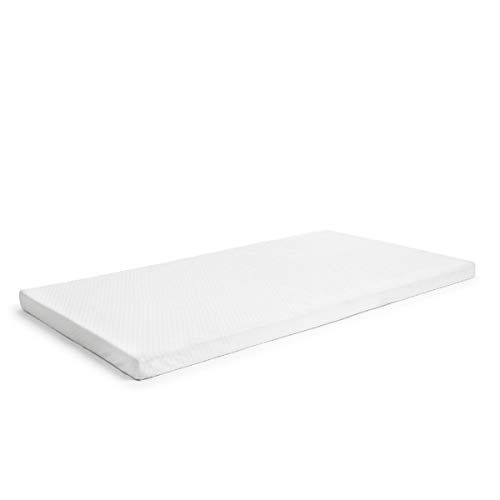  Milliard 2-Inch Ventilated Memory Foam Crib and Toddler Bed Mattress Topper with Removable Waterproof 65-Percent Cotton Non-Slip Cover - 52 x 27 x 2