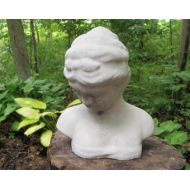 MillineryFlowers 9 Cement Female Bust Sculpture Garden Art Concrete Statue Lady Woman Classical