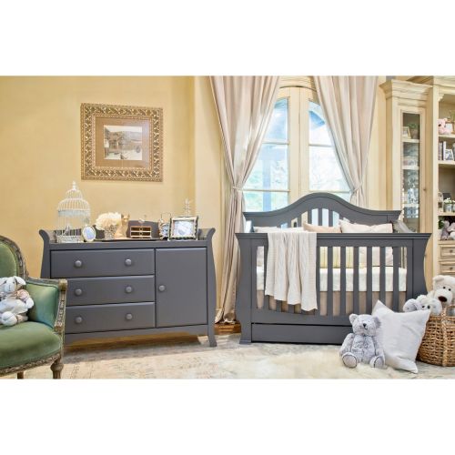  Million Dollar Baby Classic Ashbury 4-in-1 Convertible Crib with Toddler Rail by Million Dollar Baby